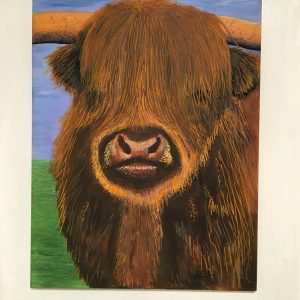 Highland Cow Original Artwork on Canvas
