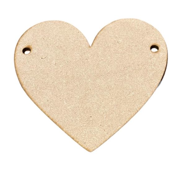 MDF Heart Shaped Bunting Blanks