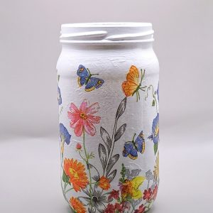 Upcycled jar vase