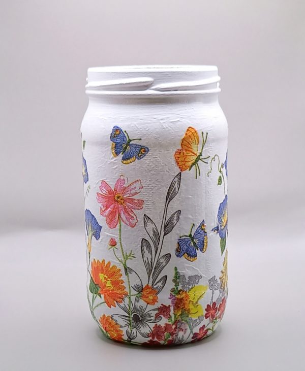 Upcycled jar vase