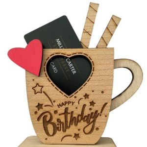 Wooden MUG Gift Card Holder