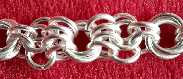 Chain Maille Bracelet - Butterfly Weave - Image 2