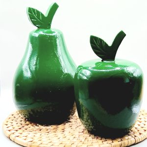 Hand painted apple & pear set