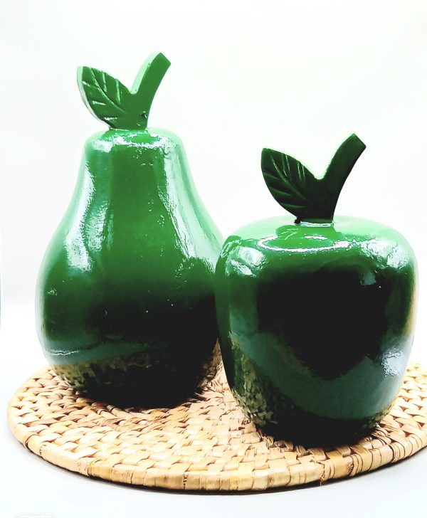 Hand painted apple & pear set