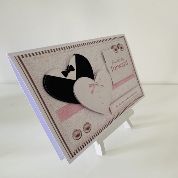 Handmade 3d Decoupage Wedding day 10x7 Greeting Card - Image 2