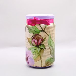 Pretty upcycled jar