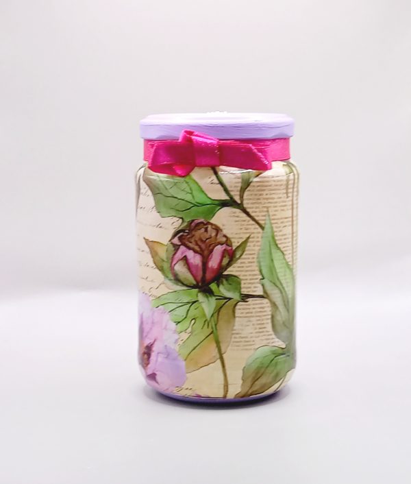 Pretty upcycled jar