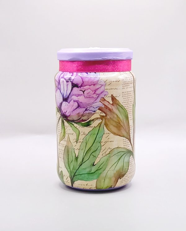 Pretty upcycled jar - Image 2