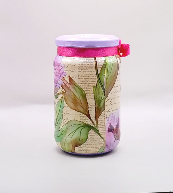 Pretty upcycled jar - Image 3