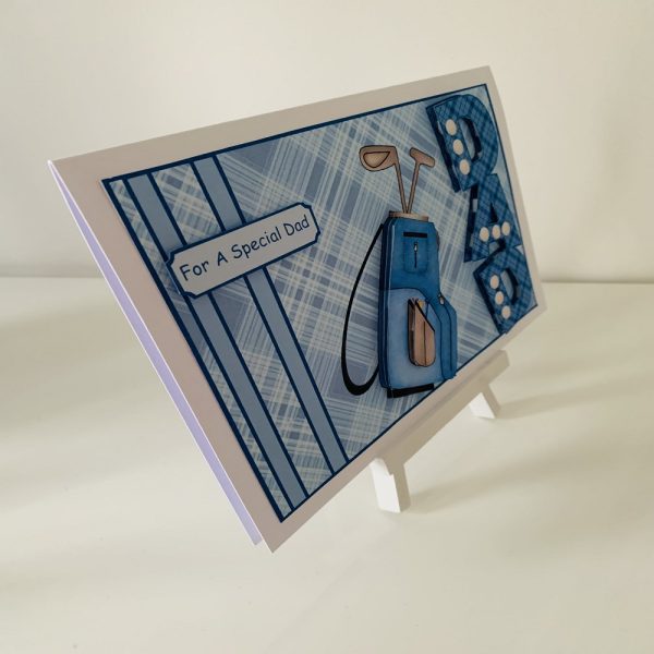 Handmade Birthday or Fathers Day 3d Decoupage Golf Greeting Card For Dad - Image 2
