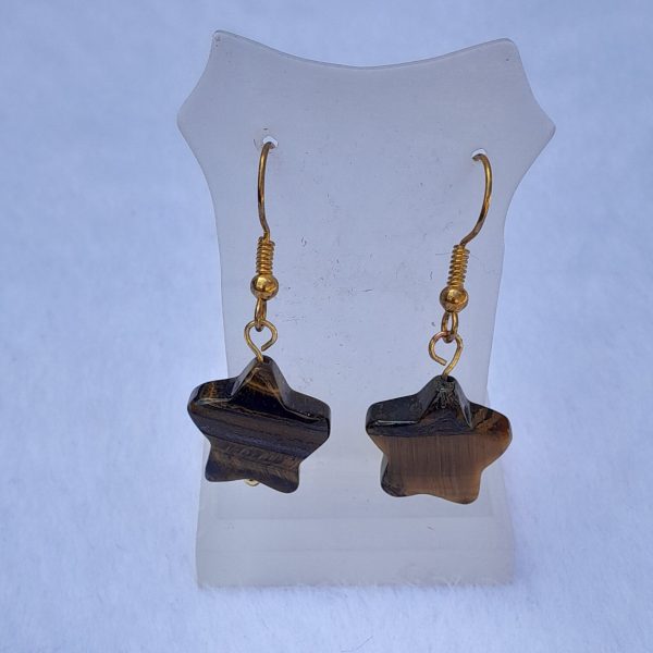 Tigers eye Star earrings