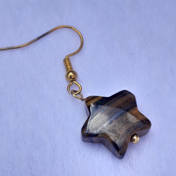 Tigers eye Star earrings - Image 2