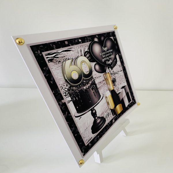 Happy 60th Birthday Greeting Card Handcrafted - Image 2