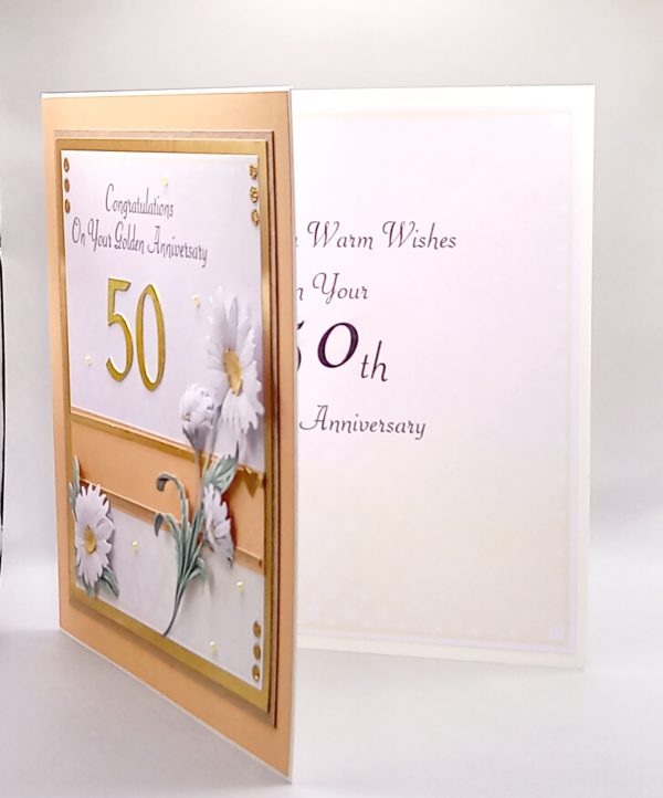Golden  wedding anniversary card - Image 3