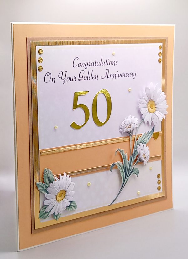 Golden  wedding anniversary card - Image 2