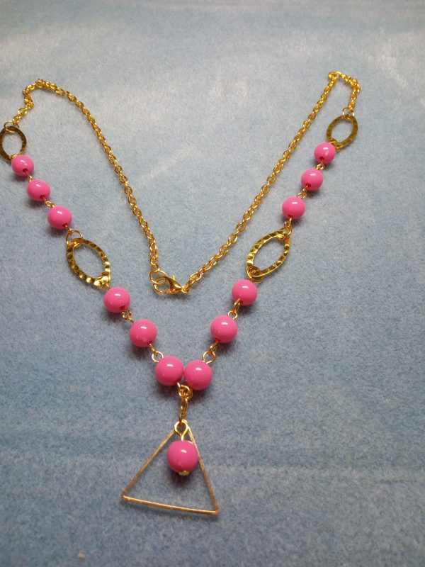Necklace Pink & Gold