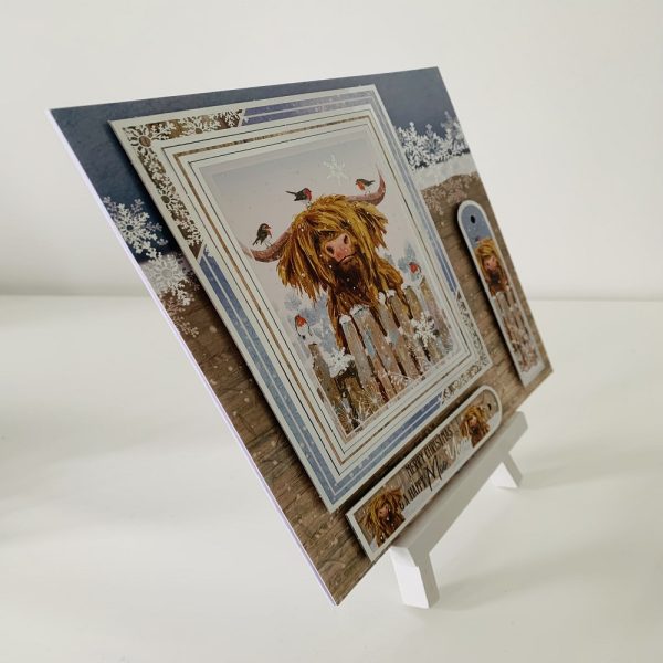 Set of 3 Highland Cow Christmas Greeting Cards - Image 2