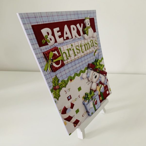Handmade Beary Christmas Greeting Card - Image 2