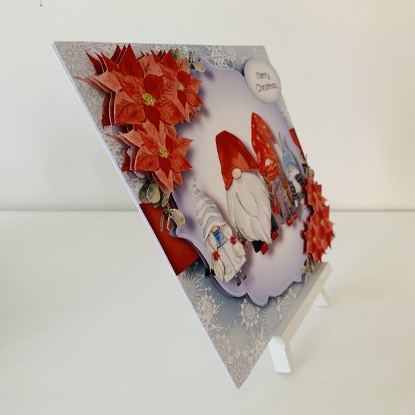Handmade 3D decoupage Gnome Christmas card - Image 2