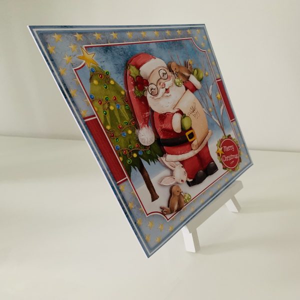 Handmade 3D Decoupage Santa Christmas Card - Image 3
