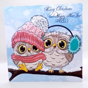 Cute owl Christmas card
