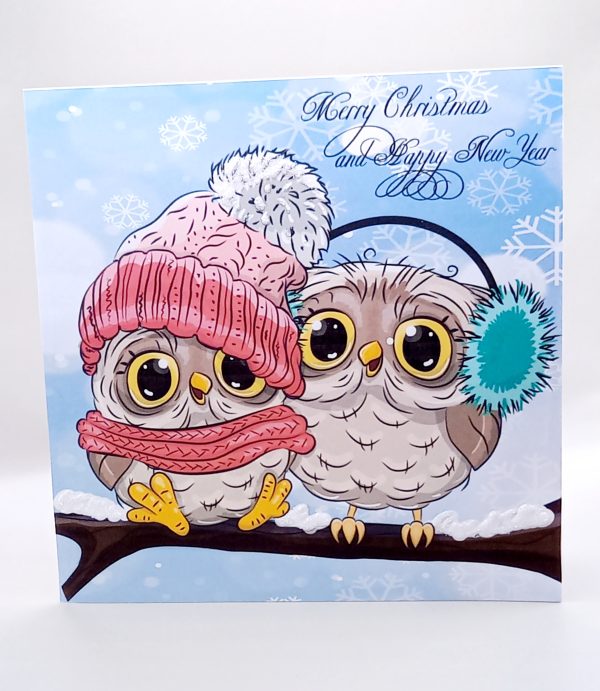Cute owl Christmas card