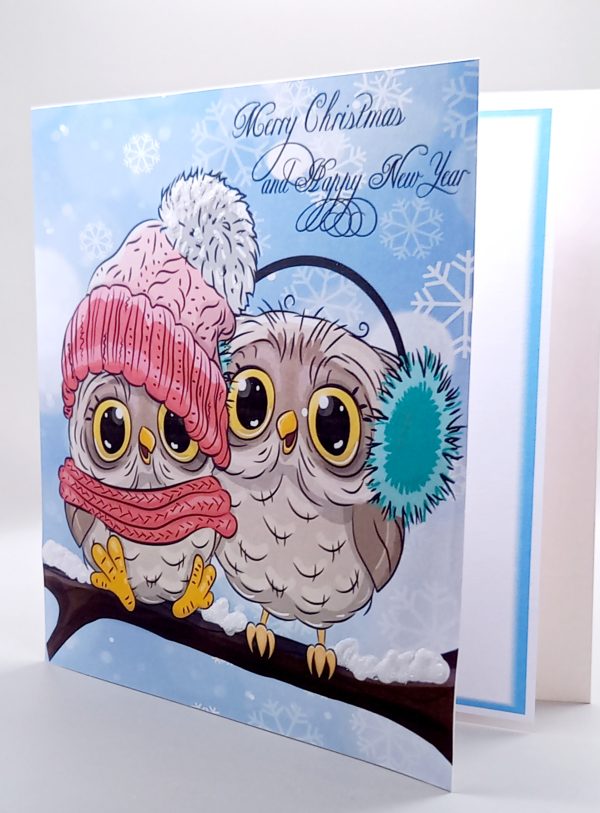 Cute owl Christmas card - Image 2