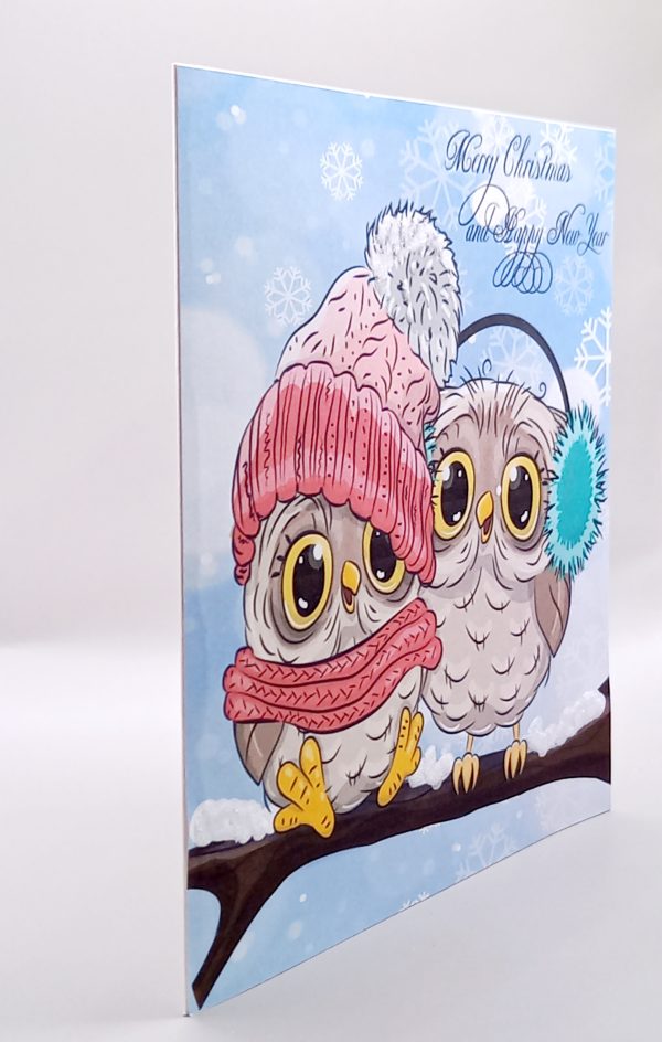 Cute owl Christmas card - Image 3