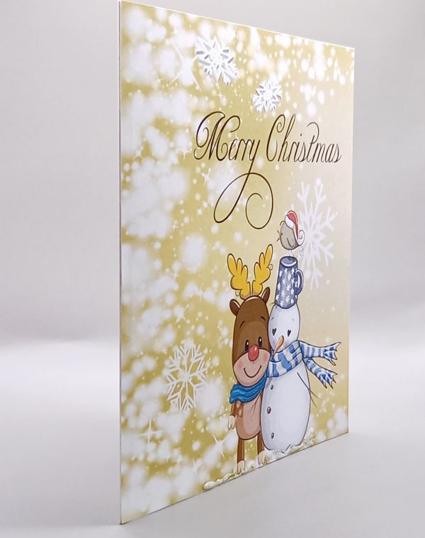 Cute reindeer and snowman card - Image 3