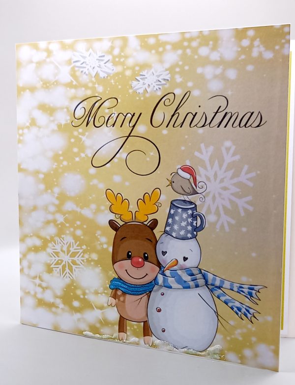 Cute reindeer and snowman card - Image 2