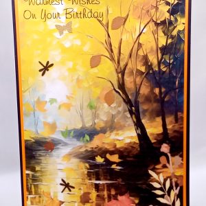 A striking autumnal birthday card