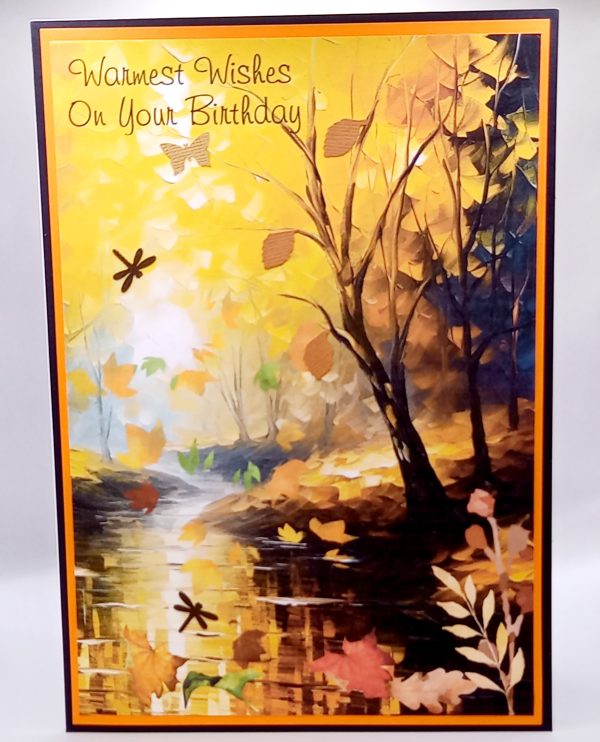 A striking autumnal birthday card