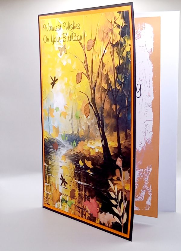 A striking autumnal birthday card - Image 3