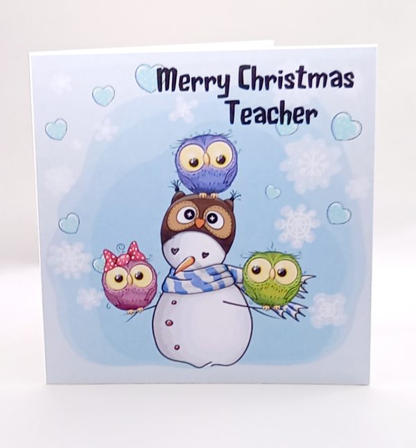 Pack of four teacher Christmas cards