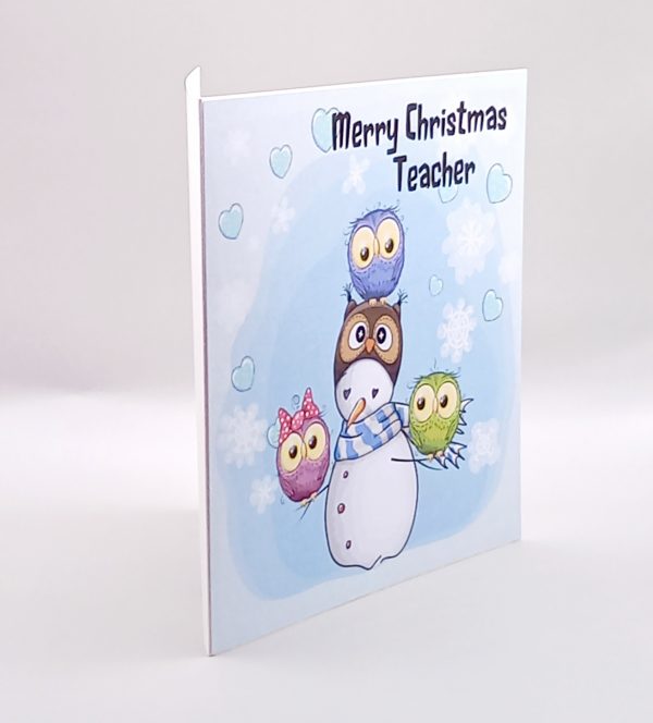 Pack of four teacher Christmas cards - Image 3