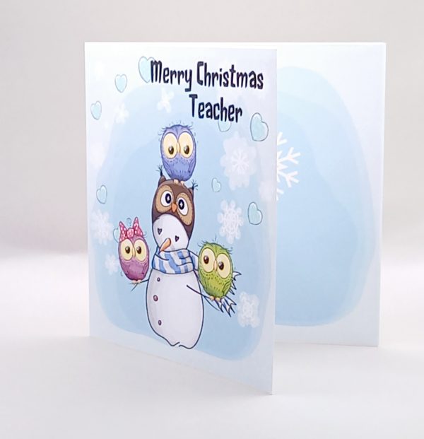 Pack of four teacher Christmas cards - Image 2