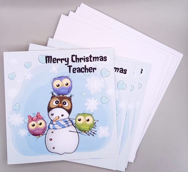 Pack of four teacher Christmas cards - Image 5