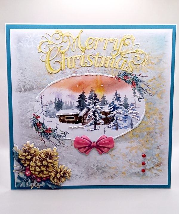 Winter scene, 3D Christmas card