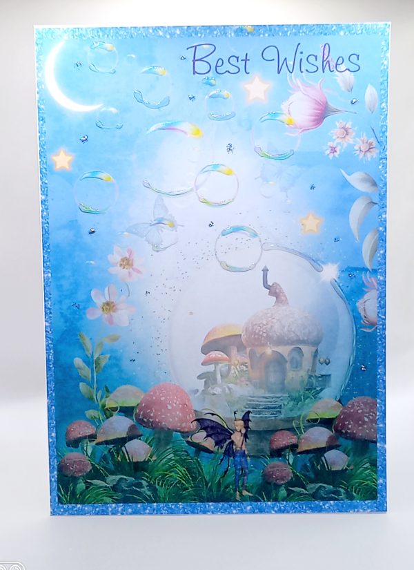 A pretty magical Best Wishes card