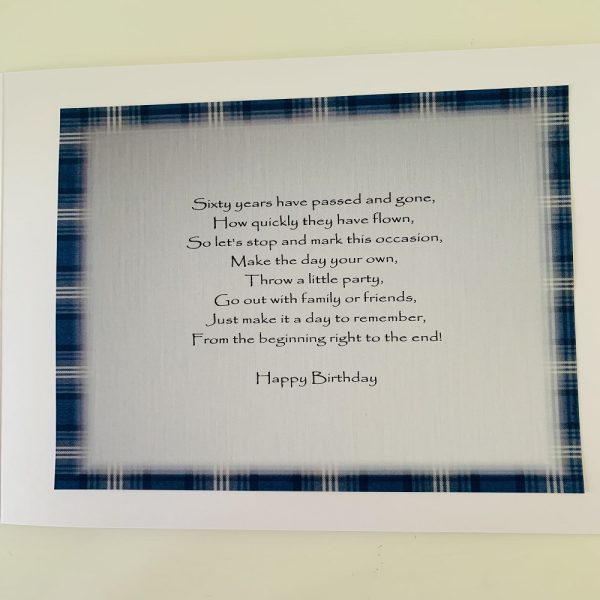 Happy 60th Birthday Greeting Card - Handmade - Image 3