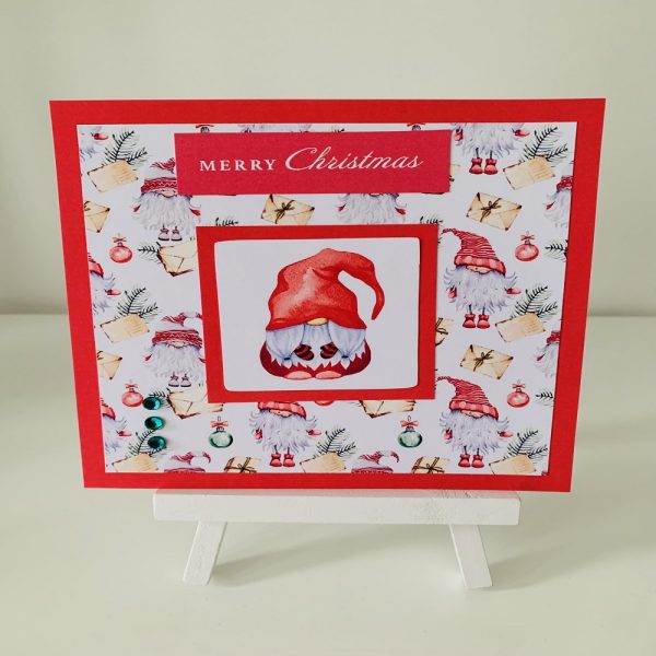 Handmade Christmas Cards – Set of 4 Christmas Gnomes - Image 4