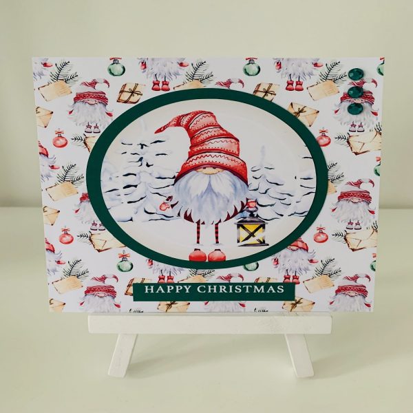 Handmade Christmas Cards – Set of 4 Christmas Gnomes - Image 3