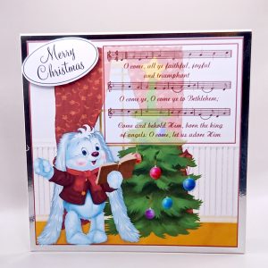 Pack of six Christmas carol cards
