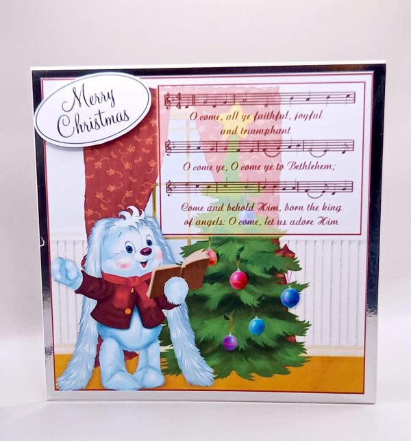 Pack of six Christmas carol cards