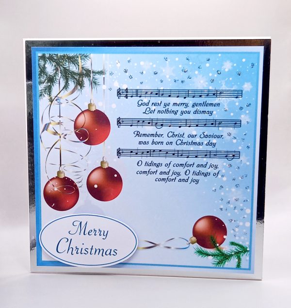 Pack of six Christmas carol cards - Image 3