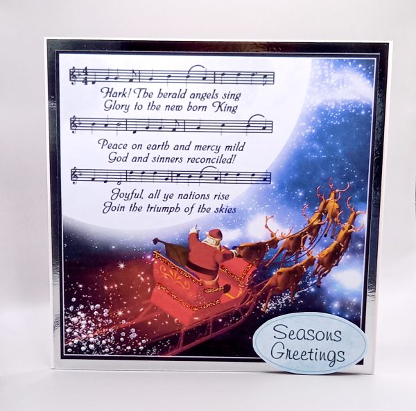 Pack of six Christmas carol cards - Image 4