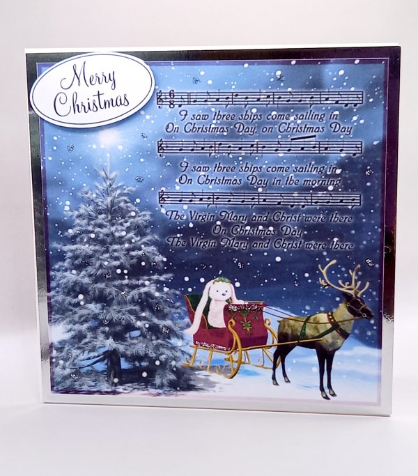 Pack of six Christmas carol cards - Image 6