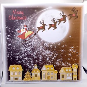 Large decoupaged Christmas card
