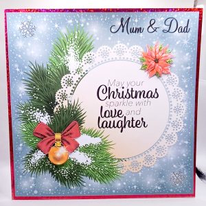 Large decoupaged Christmas card