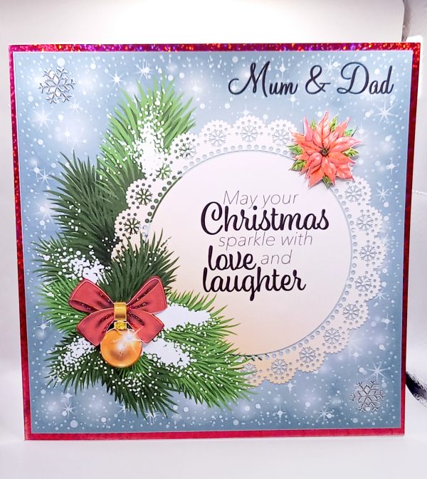 Large decoupaged Christmas card
